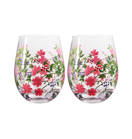 Teaclassix Flora Tumbler / C/Mocktail Glas Berries, 450ml, 2-pack