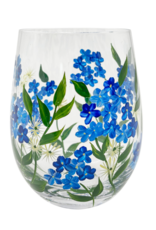 Teaclassix Flora Tumbler / C/Mocktail Glas Forgetmenot, 450ml, handgeschilderd, 2-pack