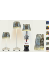 Arca Arca Draadloze Tafellamp TRENTE mozaïek - LED - dimbaar - geschikt voor buiten IP44 - incl fles adapter