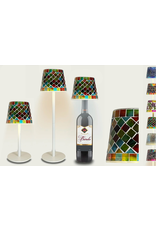 Arca Arca Wireless table lamp BOLZANO mosaic- LED - dimmable - suitable for outdoor use IP44 - incl bottle adapter