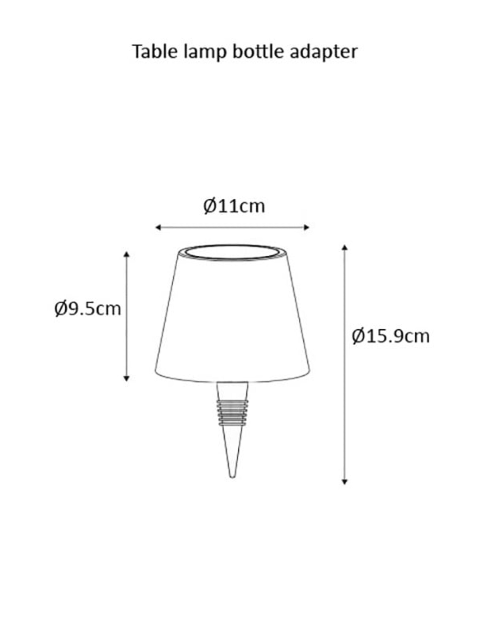 Arca Arca Wireless table lamp RIMINI mosaic- LED - dimmable - suitable for outdoor use IP44 - incl bottle adapter
