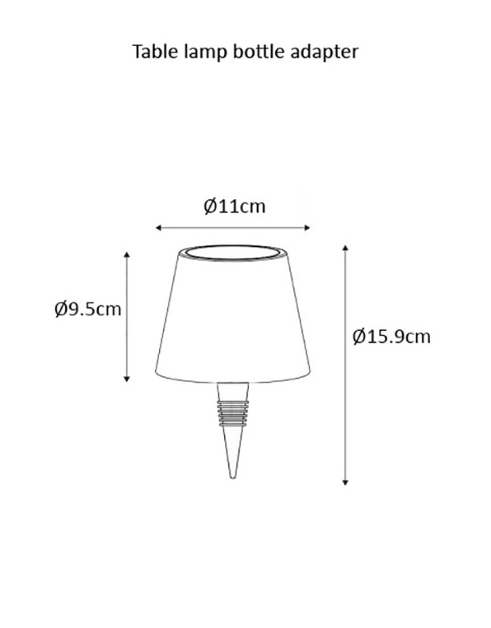 Arca Arca Draadloze Tafellamp COPPER - koperkleurig - LED - dimbaar - geschikt voor buiten IP44 - incl fles adapter
