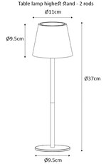 Arca Arca Draadloze Tafellamp COPPER - koperkleurig - LED - dimbaar - geschikt voor buiten IP44 - incl fles adapter