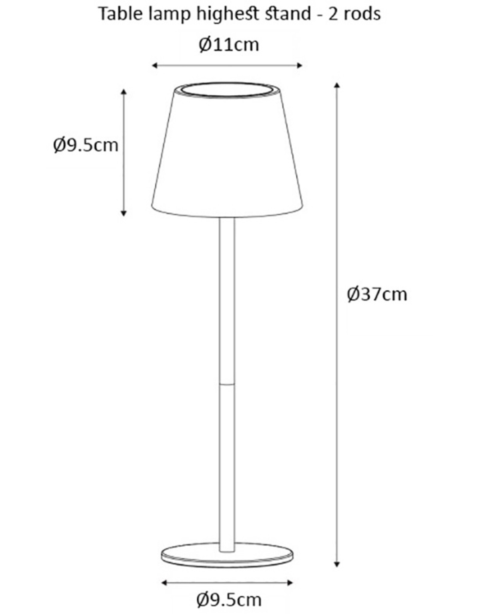 Arca Arca Draadloze Tafellamp BRONZO - bronskleurig - LED - dimbaar - geschikt voor buiten IP44 - incl fles adapter