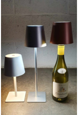 Arca Arca Wireless table lamp ARGENTO - silver-coloured- LED - dimmable - suitable for outdoor use IP44 - incl bottle adapter
