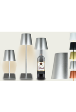 Arca Arca Wireless table lamp ARGENTO - silver-coloured- LED - dimmable - suitable for outdoor use IP44 - incl bottle adapter