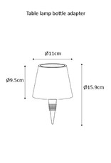 Arca Arca Draadloze Tafellamp BIANCO - wit - LED - dimbaar - geschikt voor buiten IP44 - incl fles adapter Arca Arca Draadloze Tafellamp BIANCO - wit - LED - dimbaar - geschikt voor buiten IP44 - incl fles adapter