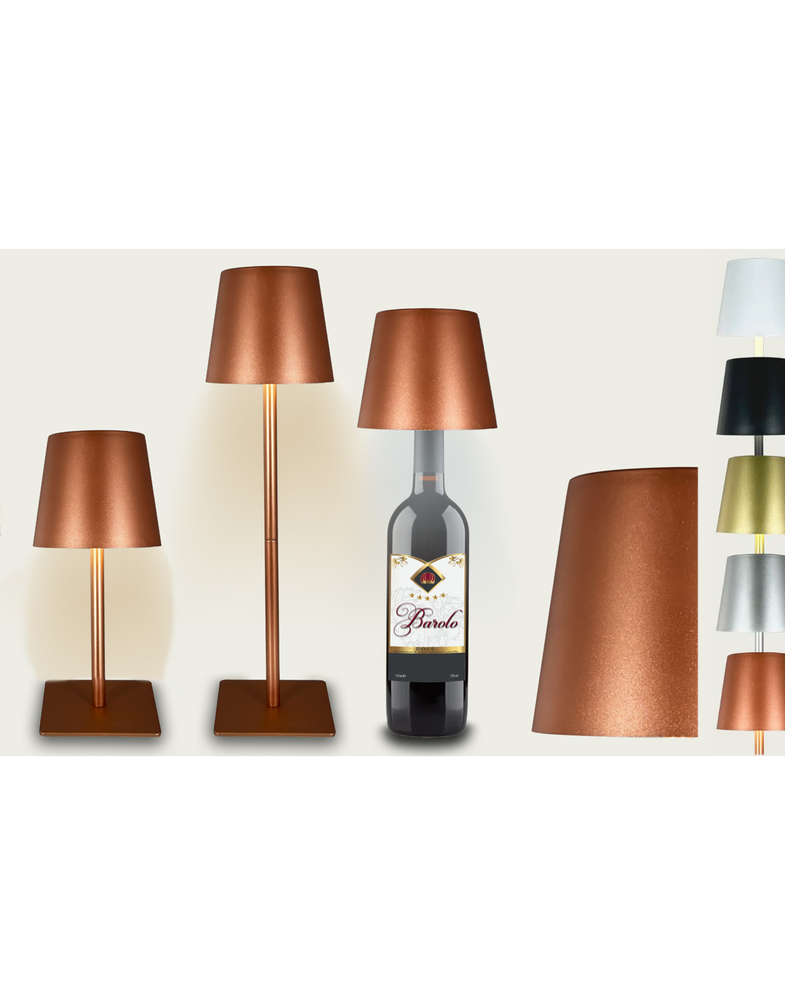 Arca Arca Wireless table lamp COPPER - copper-coloured - LED - dimmable - suitable for outdoor use IP44 - incl bottle adapter