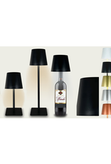 Arca Arca Wireless table lamp NERO - black - LED - dimmable - suitable for outdoor use IP44 - incl bottle adapter Arca Arca Wireless table lamp NERO - black - LED - dimmable - suitable for outdoor use IP44 - incl bottle adapter