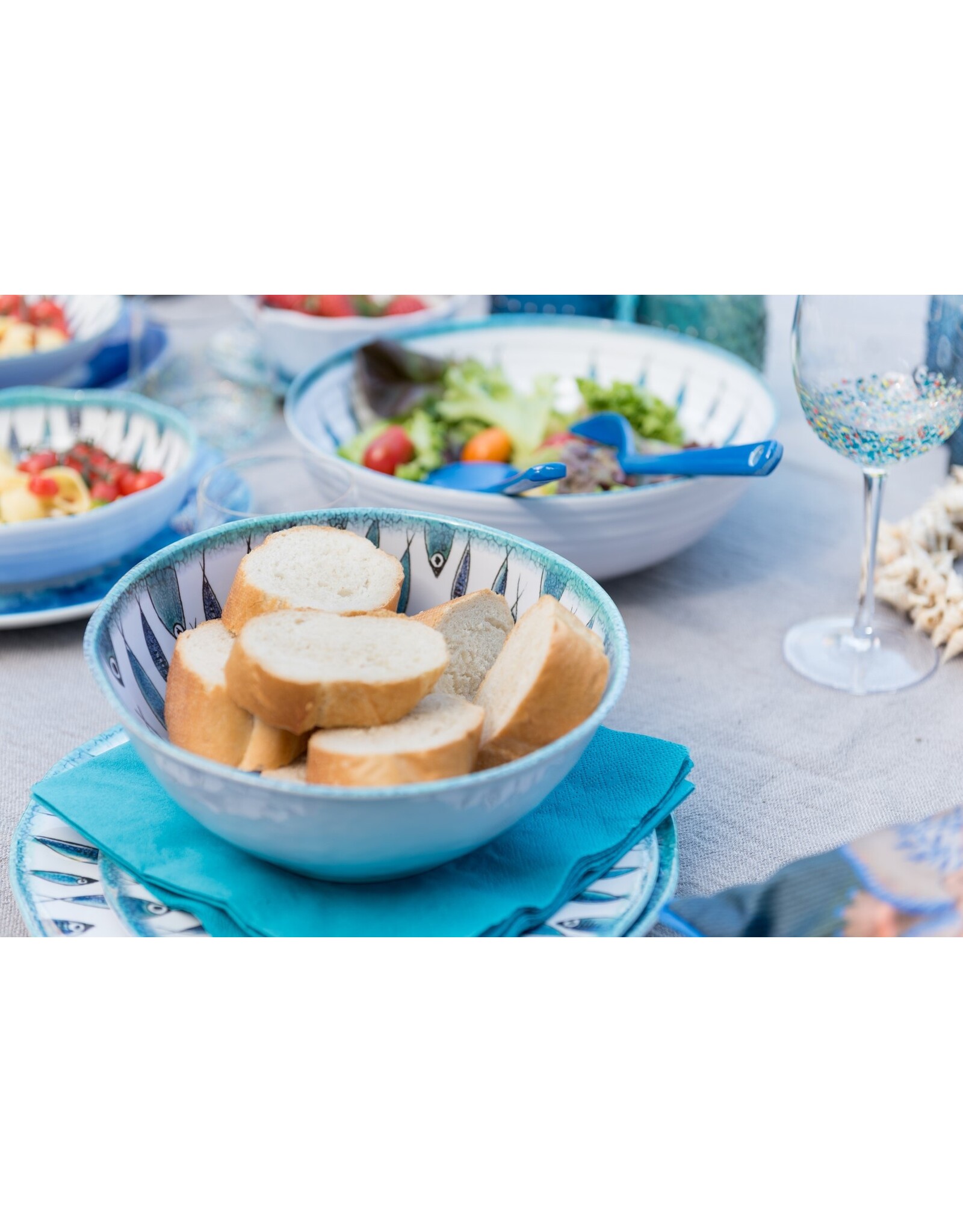 Arca Arca Fish Melamine Salad Bowl 40x7.5cm