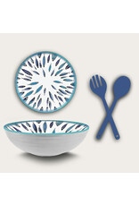 Arca Arca Fish Melamine Salad Bowl 28x9cm incl salad cutlery set