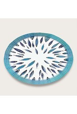 Arca Arca Fish Melamine Oval Flat Plate 40x30cm.  The Fish melamine collection has beautiful fish motifs that give you an instant summer feeling.
