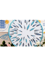 Arca Arca Fish  Melamine Rond Plat Bord met rand 35x4cm. De Fish melamine collectie heeft prachtige visjesmotieven die je een instant zomers gevoel bezorgt. - Copy - Copy - Copy