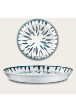 Arca Arca Fish  Melamine Rond Plat Bord met rand 35x4cm. De Fish melamine collectie heeft prachtige visjesmotieven die je een instant zomers gevoel bezorgt. - Copy - Copy - Copy