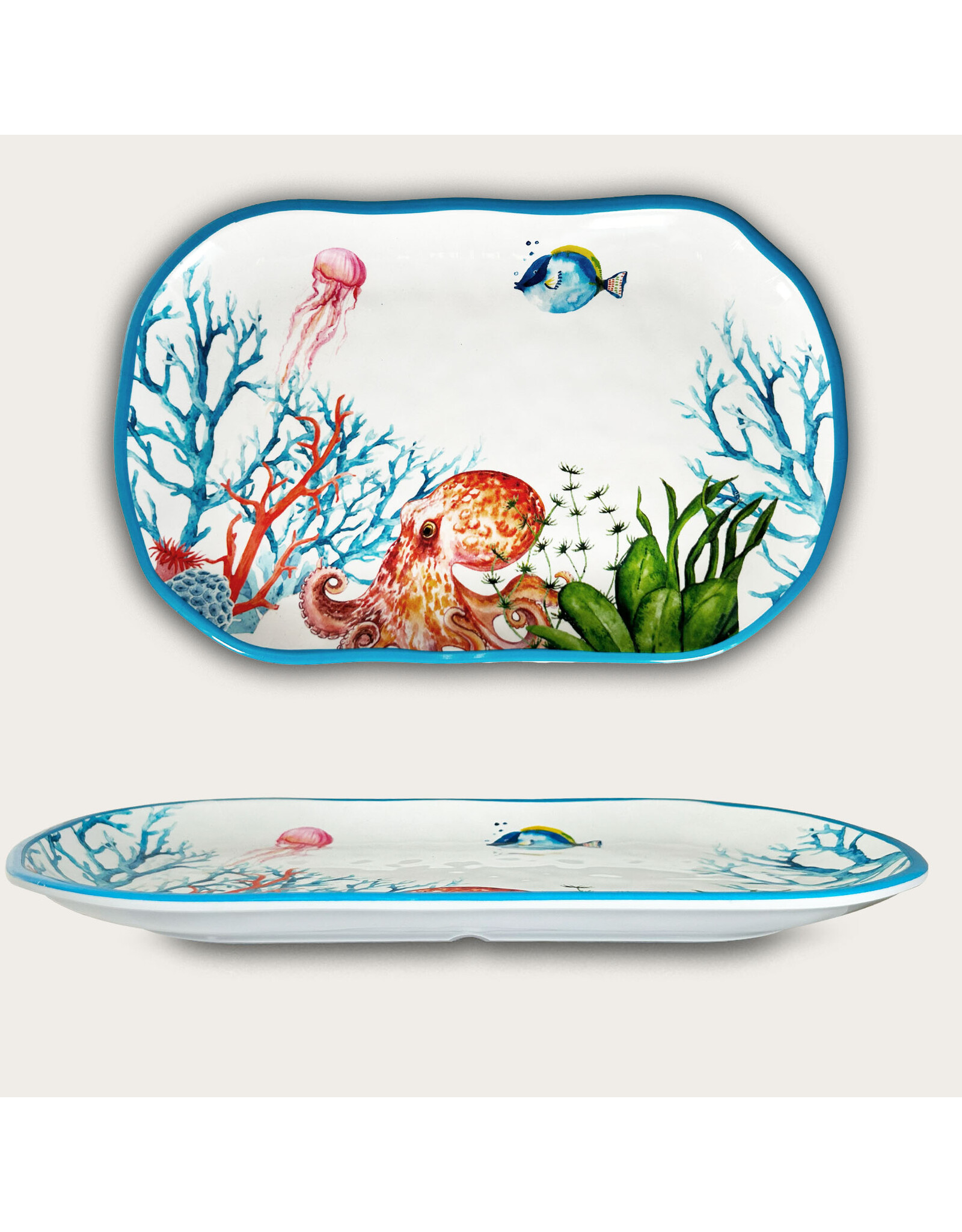 Arca Arca ABISSI Melamine Rectangular Plate with rim 30x20x3cm