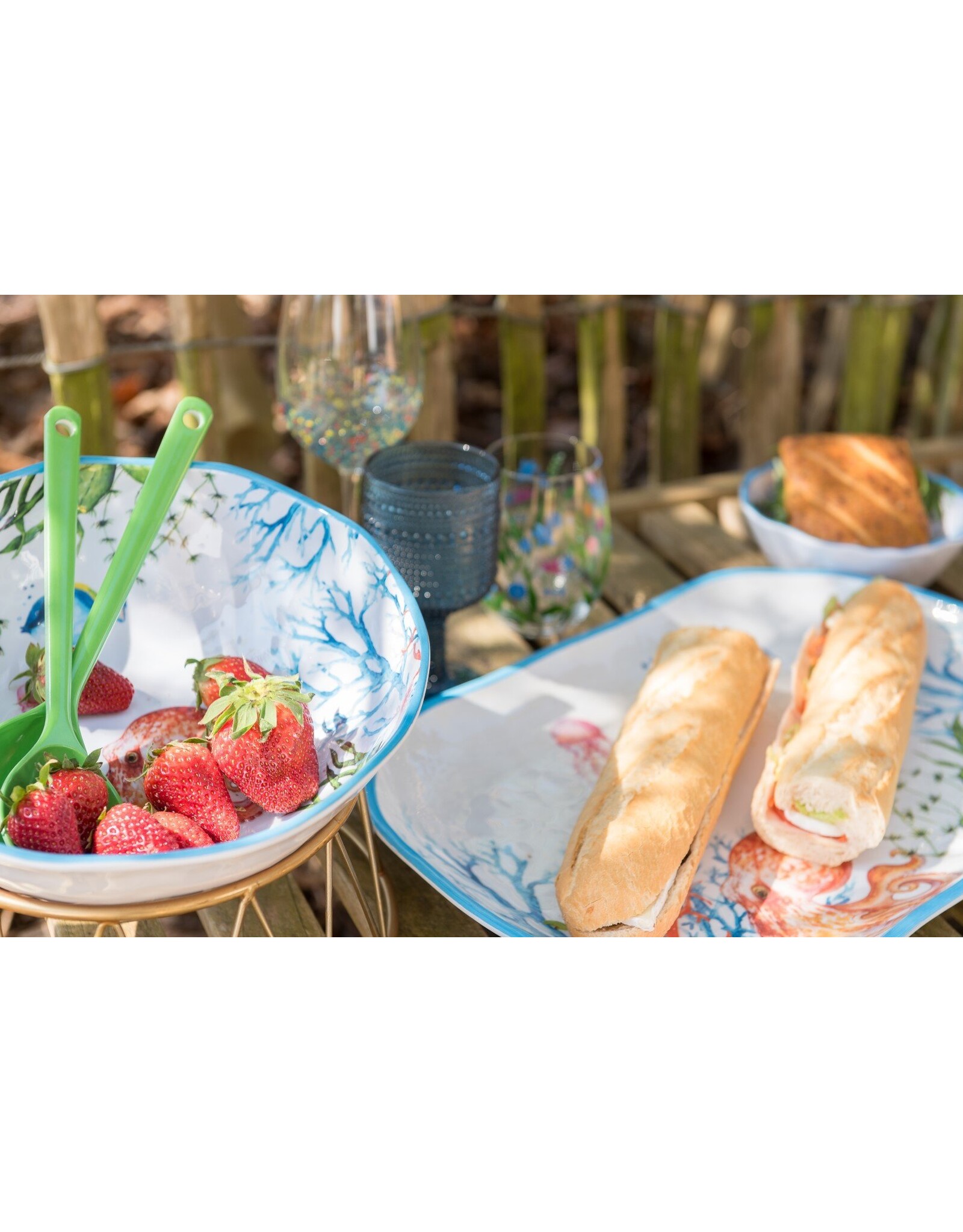 Arca Arca ABISSI Melamine Rectangular Plate with rim 45x30x4cm