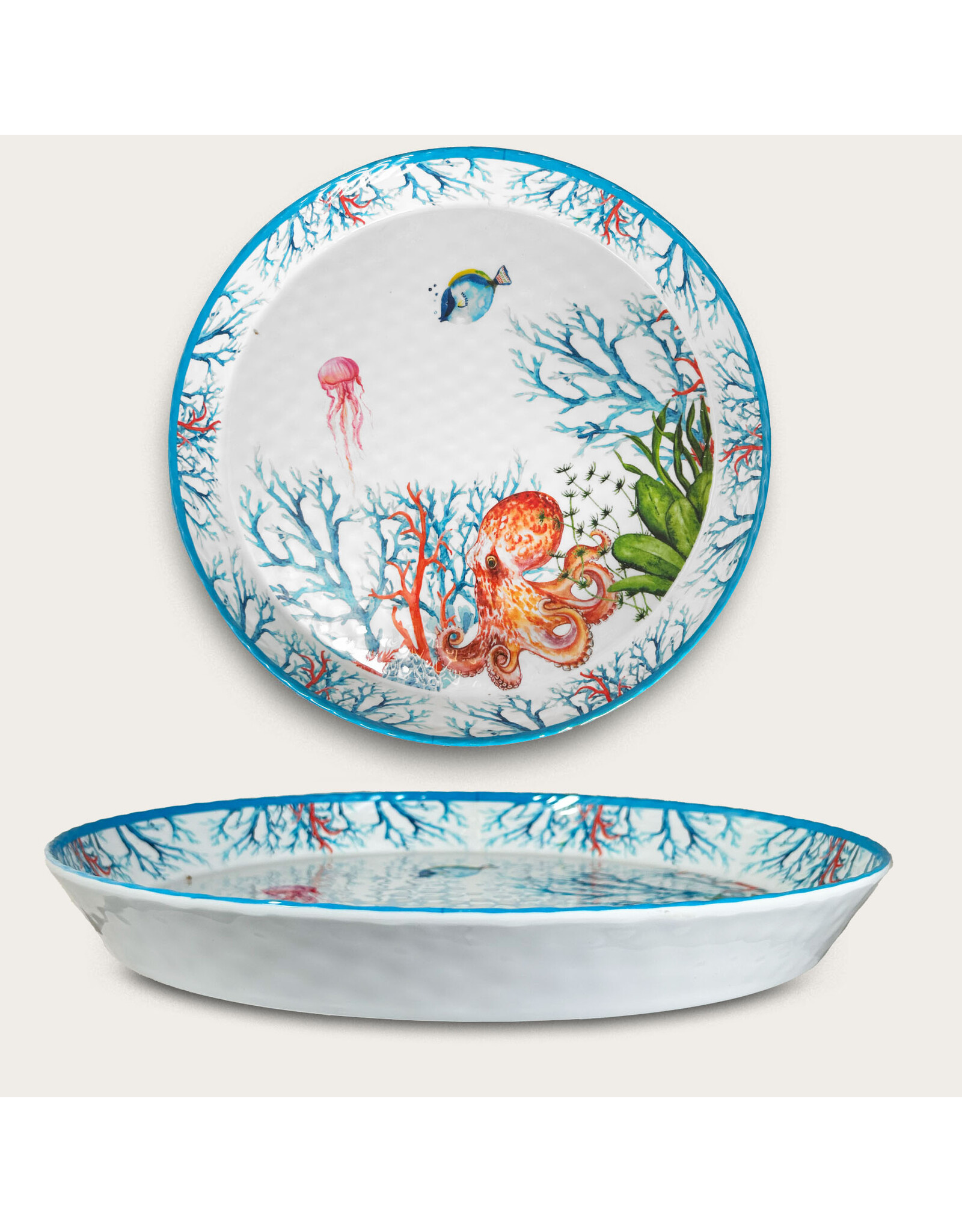 Arca Arca ABISSI Melamine Rond Vlak Bord met rand 35x4cm