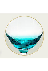 Arca Wijnglas  Arca Ice, helder/lichtblauw, 440ml, met een subtiel lichtblauw kleurverloop met een gecraqueleerde look onderaan