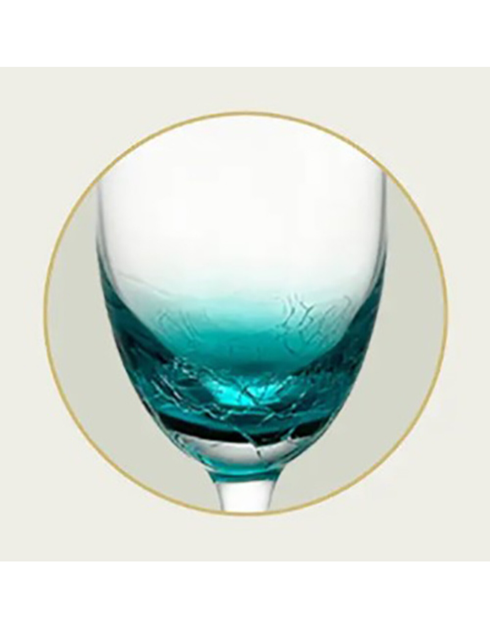 Arca Champagneglas Arca Ice, helder/light blauw,  230ml, met een subtiel lichtblauw kleurverloop met een gecraqueleerde look onderaan