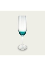 Arca Champagneglas Arca Ice, helder/light blauw,  230ml, met een subtiel lichtblauw kleurverloop met een gecraqueleerde look onderaan