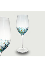 Arca Wijnglas Arca Spots, helder,  540ml, met vrolijk gekleurde spikkeltjes op de onderste helft van het glas - Copy