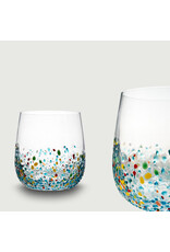 Arca Drinking glass Arca Ice, light blue, 560ml, with brightly coloured speckles on the lower half of the glass