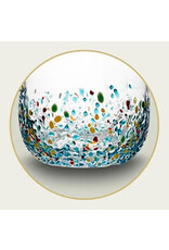 Arca Drinking glass Arca Ice, light blue, 560ml, with brightly coloured speckles on the lower half of the glass