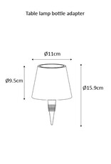 Arca Arca Draadloze Tafellamp BRONZO - bronskleurig - LED - dimbaar - geschikt voor buiten IP44 - incl fles adapter