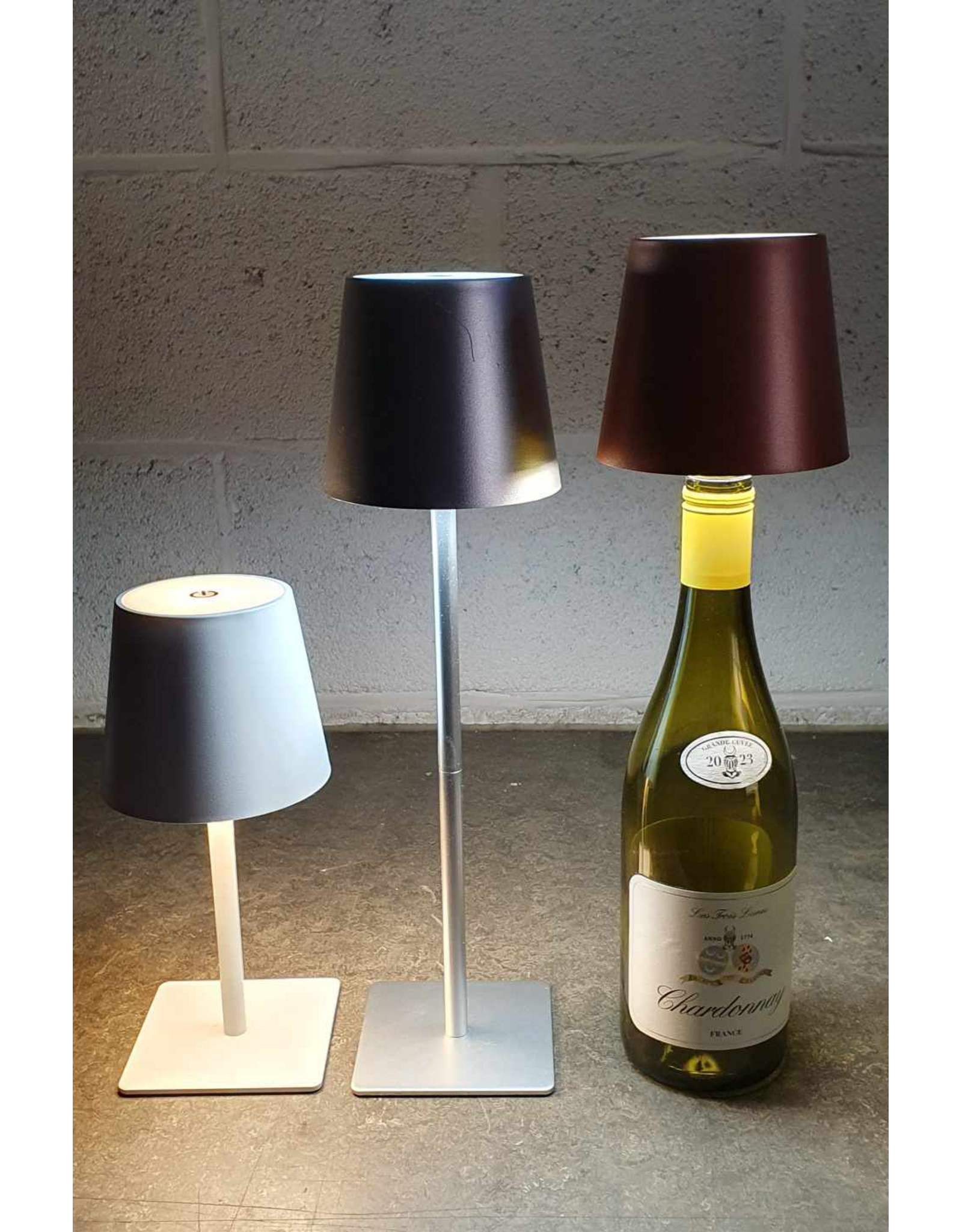 Arca Arca Draadloze Tafellamp BRONZO - bronskleurig - LED - dimbaar - geschikt voor buiten IP44 - incl fles adapter