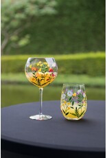 Teaclassix Flora Tumbler / C/Mocktail Glass Meadowsweet, 450ml, hand painted, 2-pack