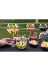 Teaclassix Flora Tumbler / C/Mocktail Glas Meadowsweet, 450ml, handgeschilderd, 2-pack