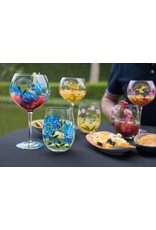 Teaclassix Flora Tumbler / C/Mocktail Glas Forgetmenot, 450ml, handgeschilderd, 2-pack