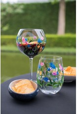 Teaclassix Flora Tumbler / C/Mocktail Glas Flowerfield, 450ml, handgeschilderd, 2-pack