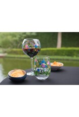 Teaclassix Flora Tumbler / C/Mocktail Glas Flowerfield, 450ml, handgeschilderd, 2-pack