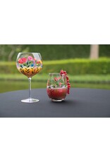 Teaclassix Flora Tumbler / C/Mocktail Glass Berries, 450ml, hand painted, 2-pack