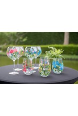 Teaclassix Flora Tumbler / C/Mocktail Glas Berries, 450ml, handgeschilderd, 2-pack