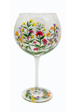 Teaclassix Flora Tumbler / C/Mocktail Glass Meadowsweet, 450ml, hand painted, 2-pack