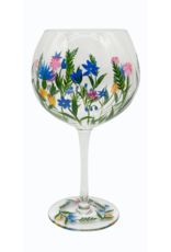 Teaclassix Flora Tumbler / C/Mocktail Glass Flowerfield, 450ml, hand painted, 2-pack