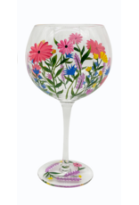 Teaclassix Flora Tumbler / C/Mocktail Glass Berries, 450ml, hand painted, 2-pack