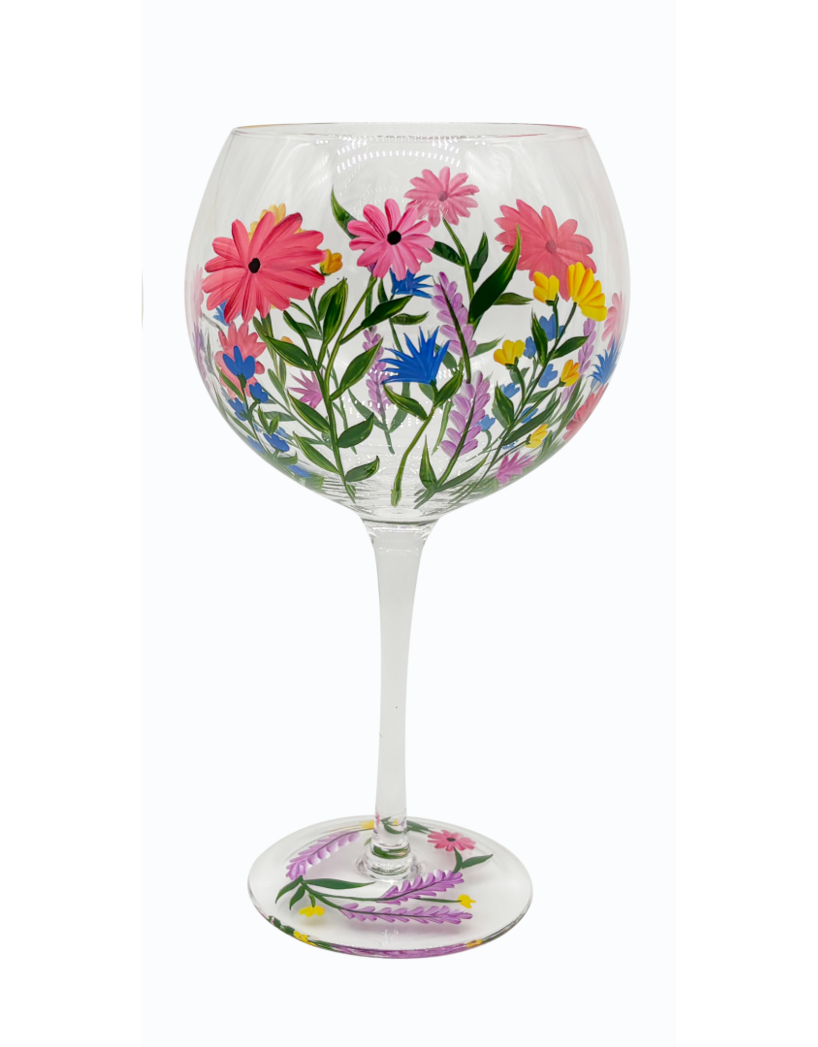 Teaclassix Flora Tumbler / C/Mocktail Glass Berries, 450ml, hand painted, 2-pack