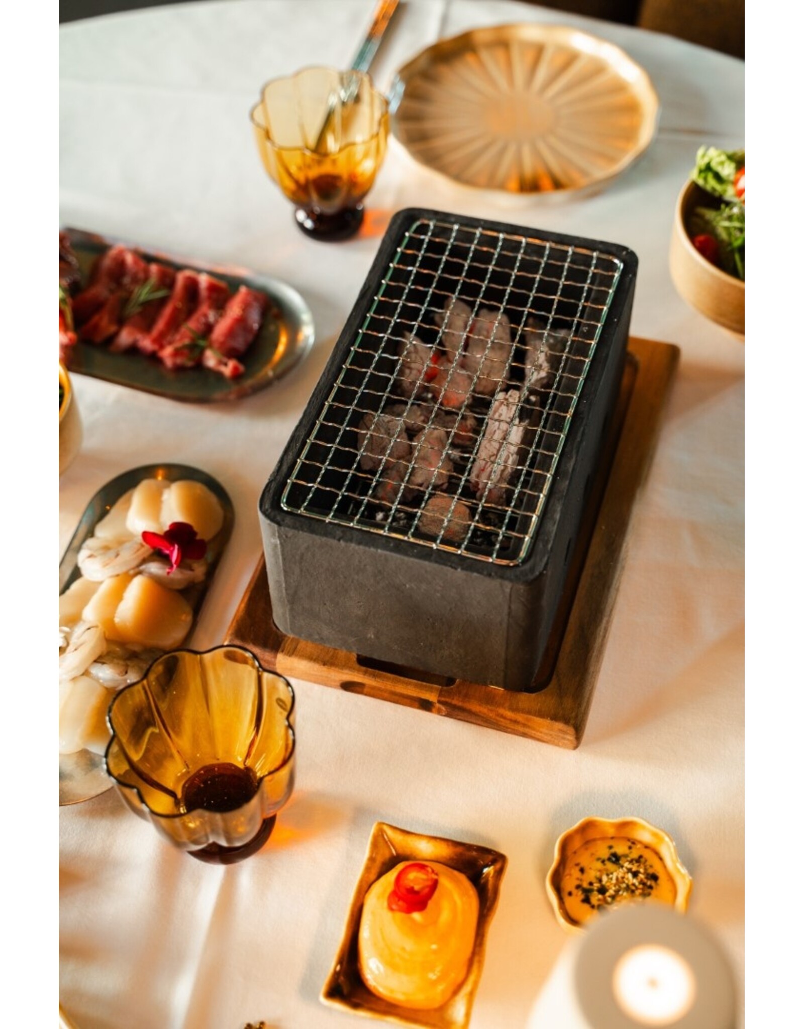 Stylepoint Tafel BBQ zwart rechthoekig 25x15x10cm