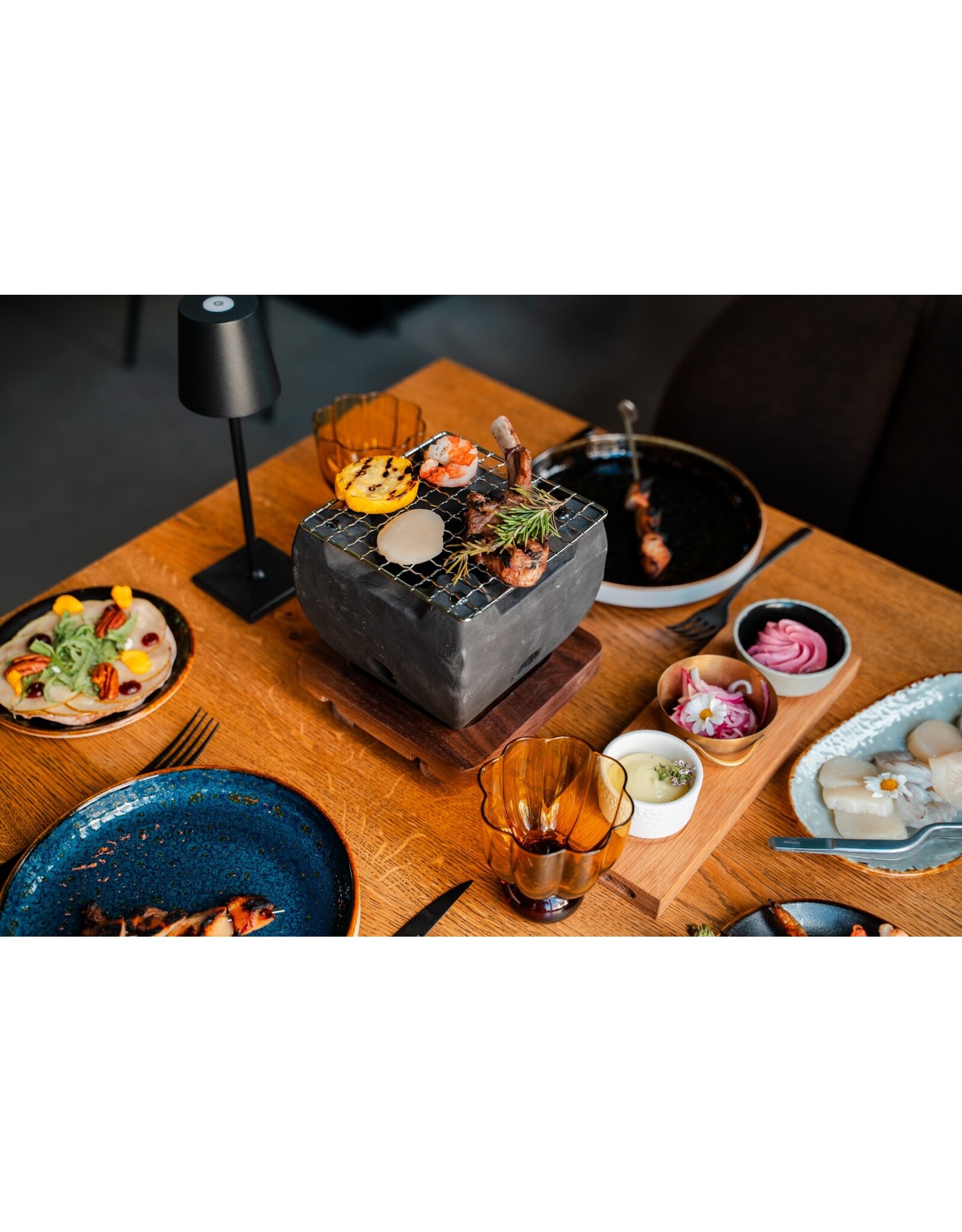 Stylepoint Tafel BBQ mini zwart vierkant 14x14x12cm