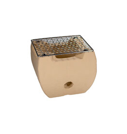 Stylepoint Table top mini BBQ square cream 14x14x12cm