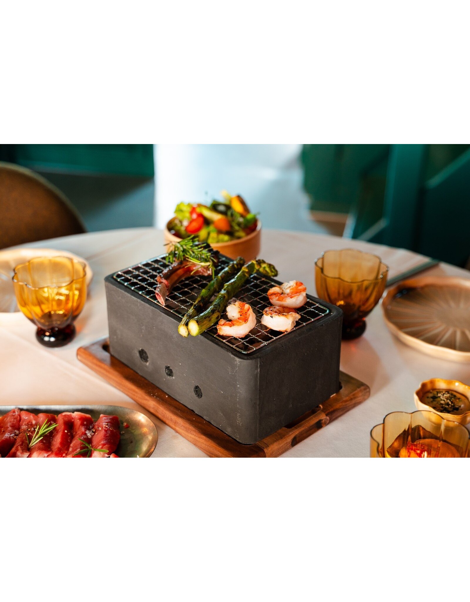 Stylepoint Acacia board rectangular 25x15x2cm for Tabletop BBQ