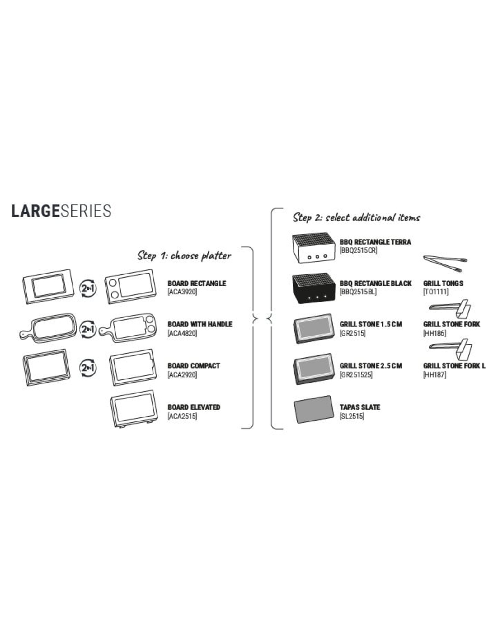 Stylepoint Acacia board rectangular 25x15x2cm for Tabletop BBQ