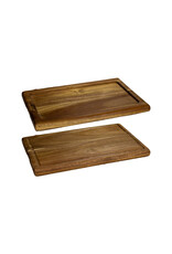 Stylepoint Wooden acacia board with inlay, rectangular - 29x20x2cm