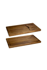 Stylepoint Grill stone granite with stainless steel protection plate 25x15x2,5cm