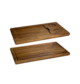Stylepoint Houten acacia plank met 2 inlays, rechthoekig - 39x20x2cm