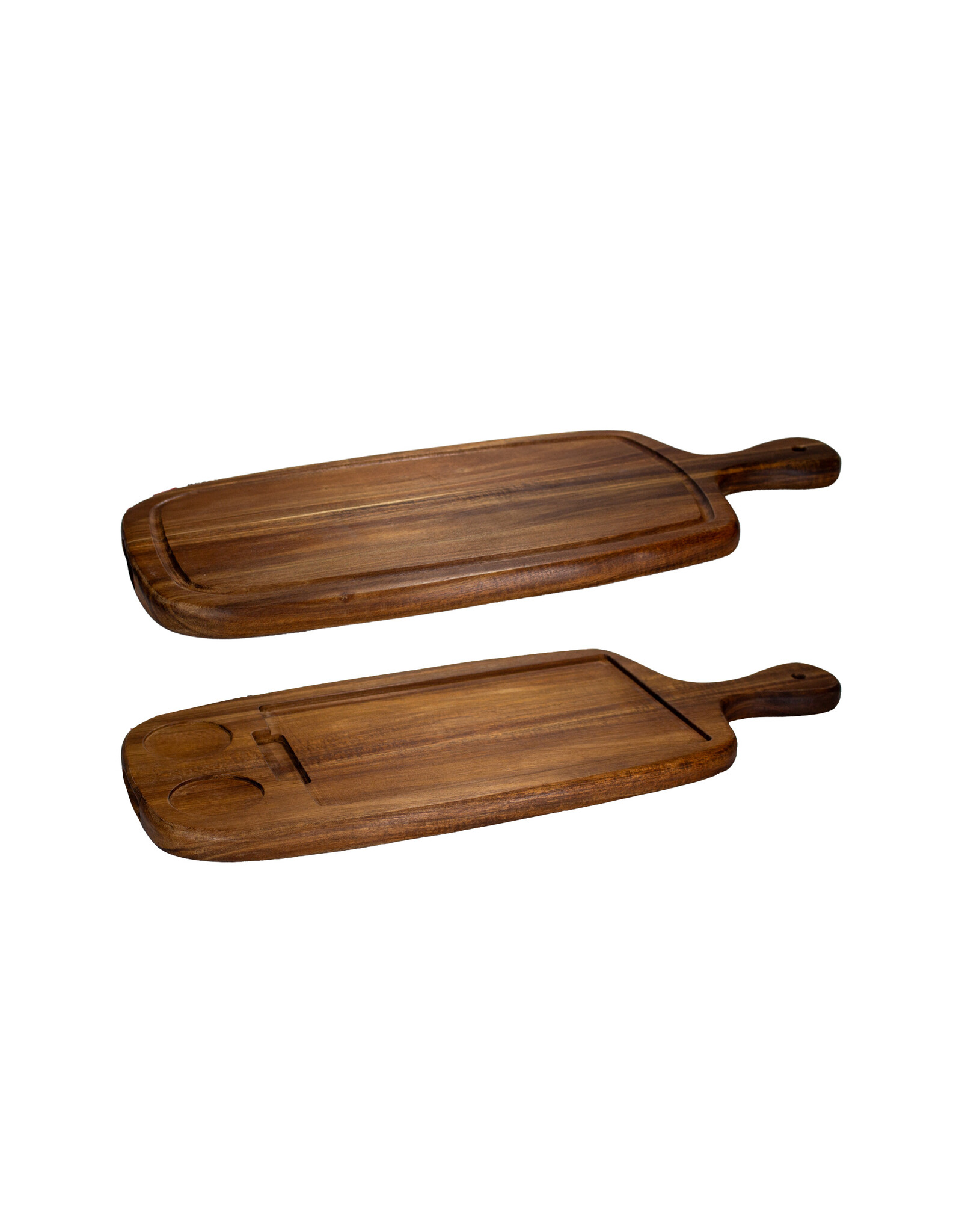 Stylepoint Houten acacia plank met 2 inlays, rechthoekig, met handvat - 50x23x2cm