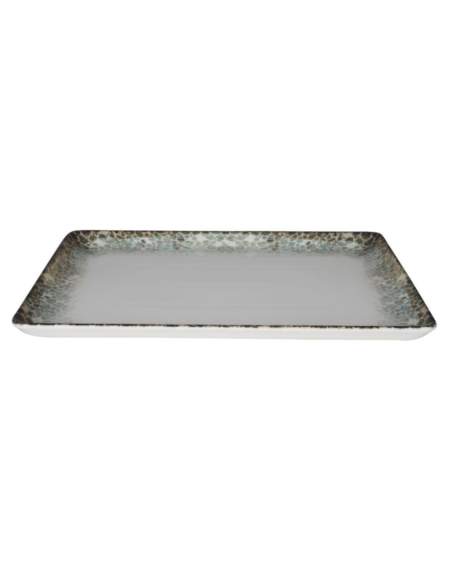 Stylepoint Kütahya Rust Green Rectangular Plate 30x22cm